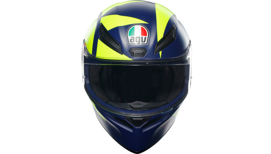 AGV K1 S Solid Helmet, Matte Black, White, Soleluna 2018 (YELLOW/BLUE)